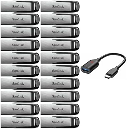 Sandisk 32GB Ultra Flair USB 3.0 Flash Drive צרור עם USB-C ל- USB-A מתאם C סמארטפונים אנדרואיד