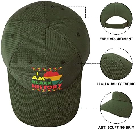 אני שחור ההיסטוריה חודש אפריקאי אמריקאי גאווה כובע בייסבול כובע ספורט קסקטדד נהג משאית כובע