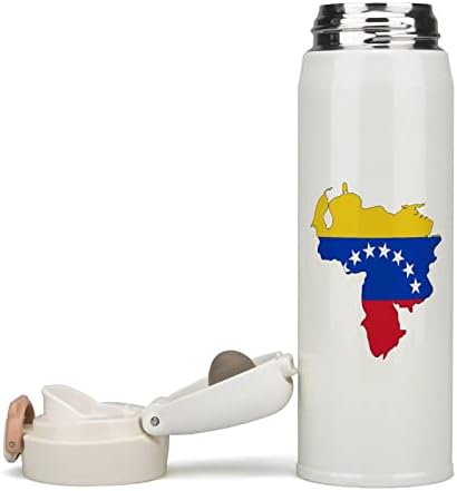 דגל ונצואלה מפת בידוד בקבוק מים כוס ספורט מבודדת ואקום אל חלד לקמפינג נסיעות חיצוני 350 מל