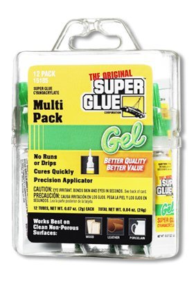 Super Glue Corp. 15185 Super Glue Gel Multi Pack- חבילה של 12