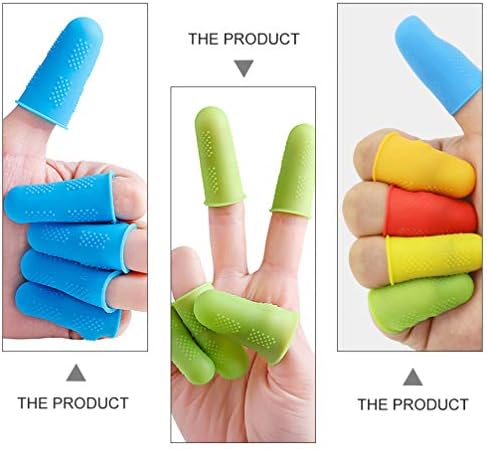 12 יחידות סיליקון אצבע מגיני נגד החלקה אצבע שרוולים אגודל מגן אצבע כיסוי עבור יד בית מטבח